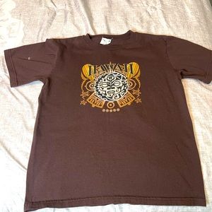 Hawaiian Little Boys T-Shirt Brown Size 8 😎☀️